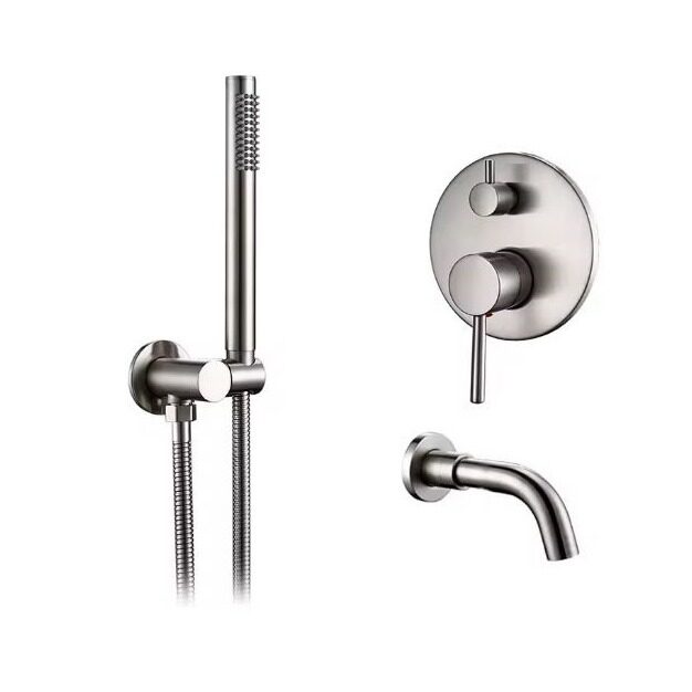 Jaucējkrāns ar rokas dušu vannai SS08