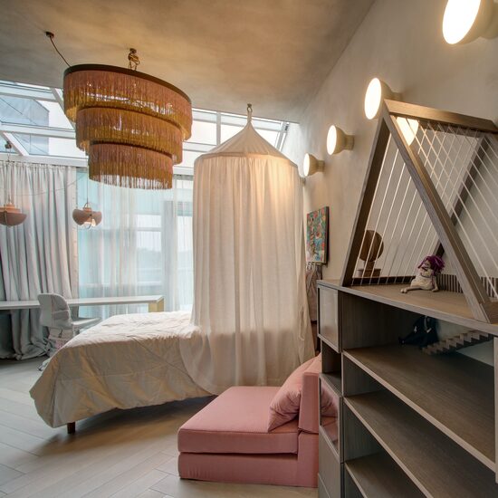 PUELLA bērnu gulta ar baldahīnu