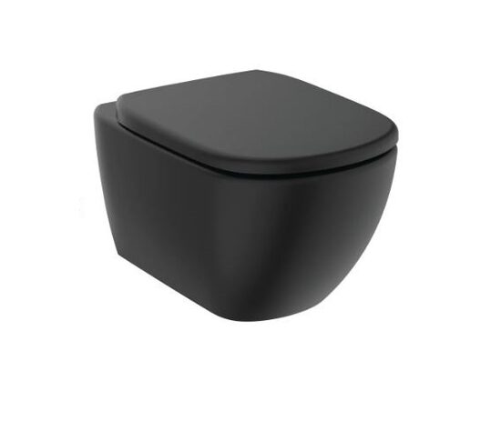 Melns klozetpods ar vāku KK14